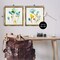 Stupell Industries Watercolor Teal & Yellow Flowers 2 pc Framed Floater Canvas Wall Art Set Design by Patti Mann